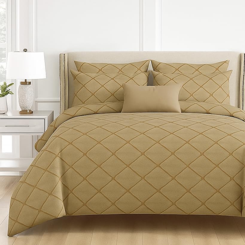 Double Bedsheet For Queen Size With 2 Matching Pillow Covers For Home - 90 X 100 Inches, Cream | Smooth Finish, Soft Touch & Breathable Comfort For Everyday Use