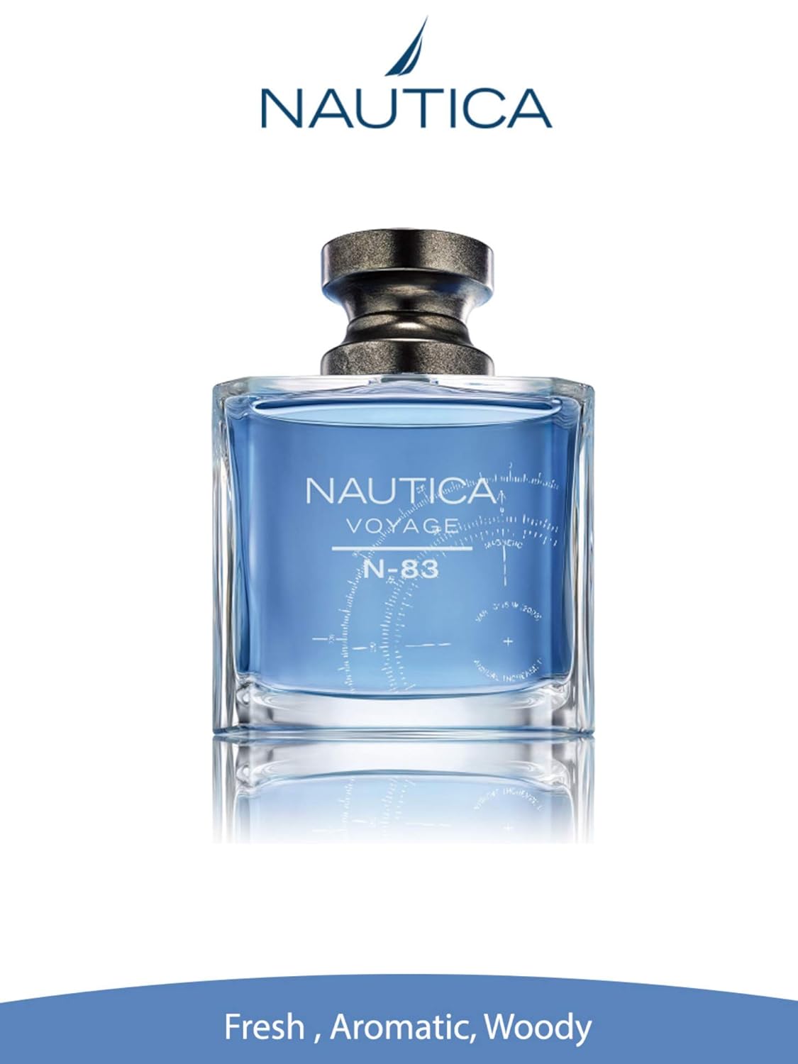 Nautica Voyage N-83 Eau De Toilette Spray 100ml 3.4 Fl.oz. Perfect Gift For Husband | Luxury Long Lasting