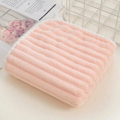 Linear Microfiber Bath Towel 300 Gsm | Large Size Bath Towel For Men & Women Lining Design (Pink)