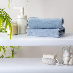 Spread Spain Microfiber Hand Towel 360 Gsm | Hand Towel For Gym & Workout Towels | Set of 2 (American Denim)