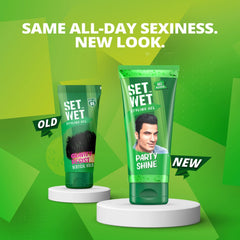 Set Wet Styling Hair Gel For Men Party Shine 100gm 3.5 Oz. | Strong Hold , High Shine | For Short To Medium Hair | No Alcohol , No Sulphate