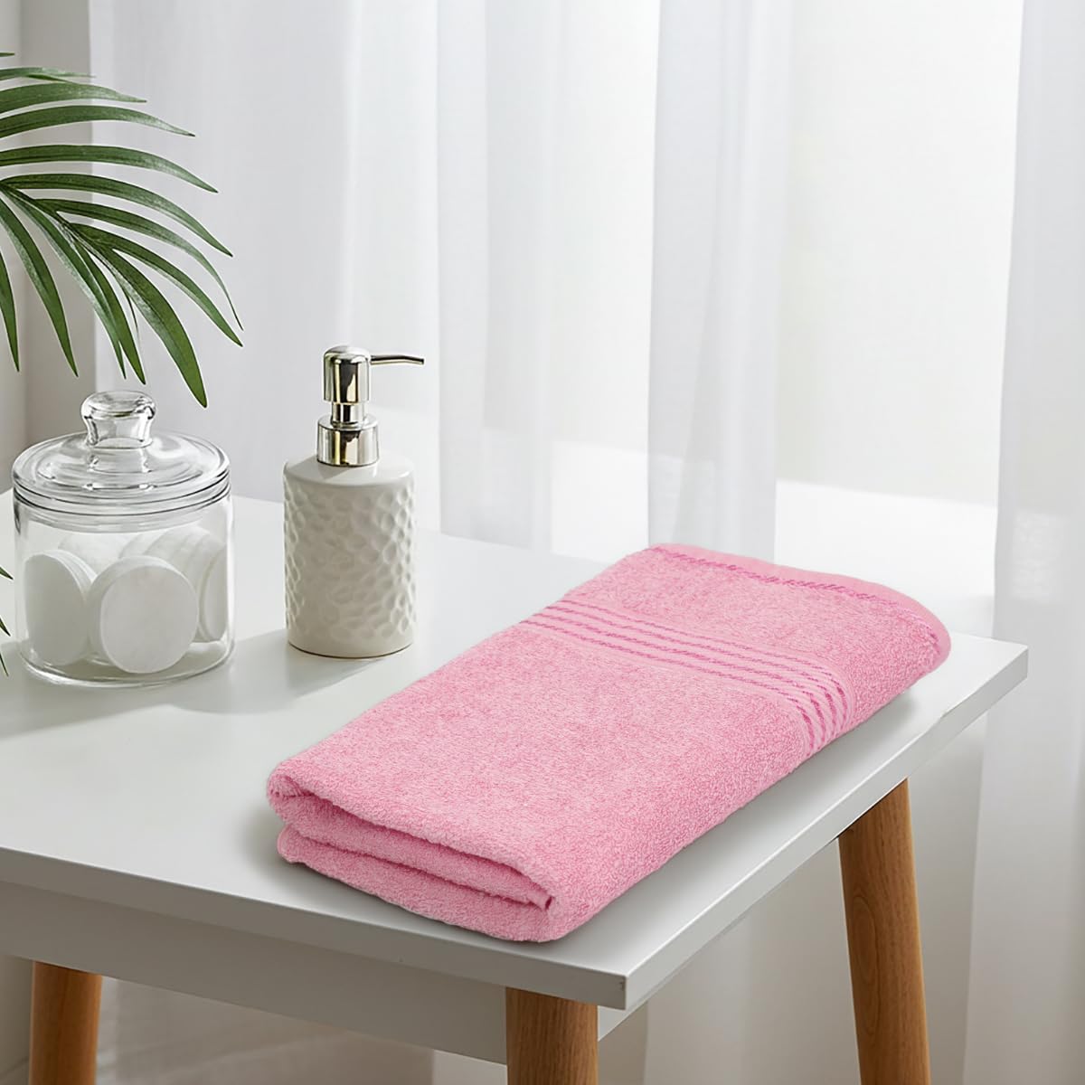 Liberty Towels Medium Size Bath Towel 450 Gsm | Soft, Quick Dry, Super Absorbent Turkish Towel For Bathroom, Gym & Travel (Tango Pink)