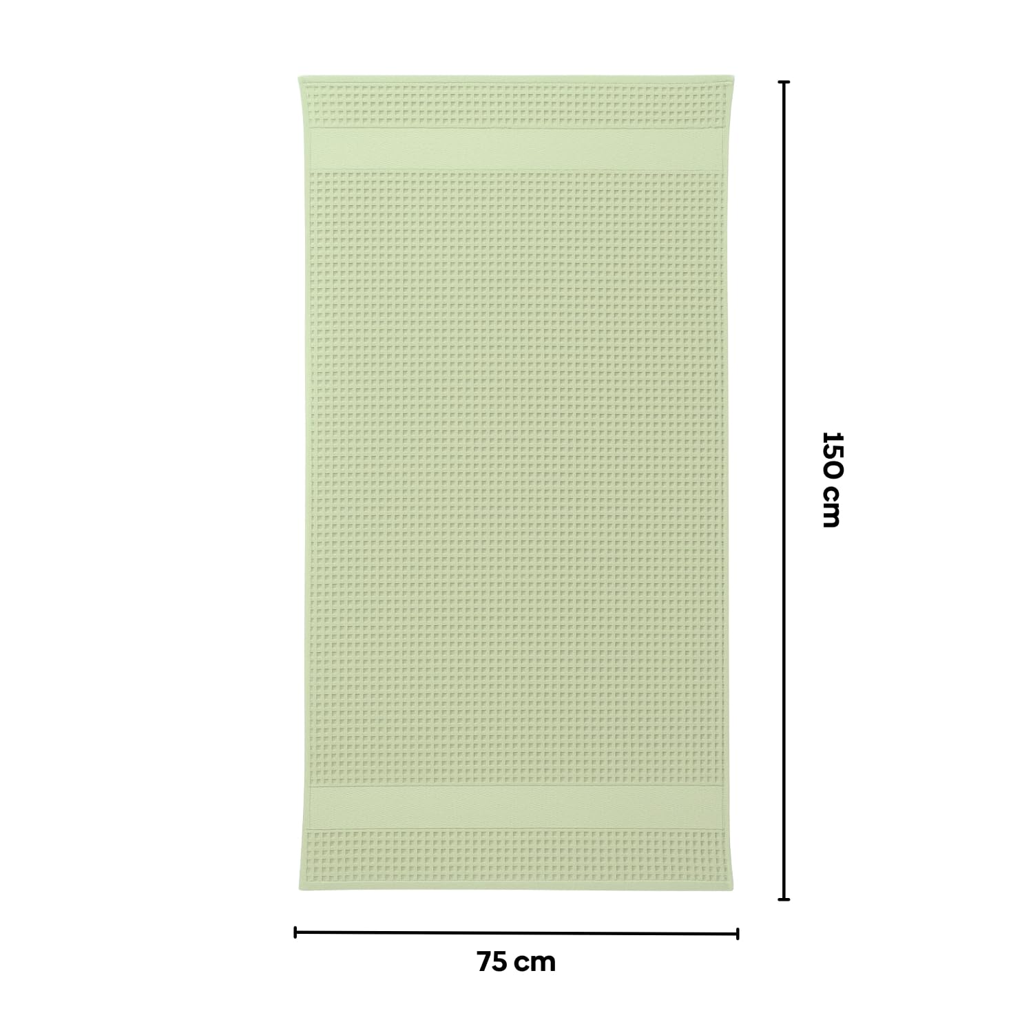 Haus & Kinder Maple Waffle Bath Towel 220 Gsm | Honeycomb Large Size Bathing Towels 100% Cotton Towel For Men & Women (Sage Green)