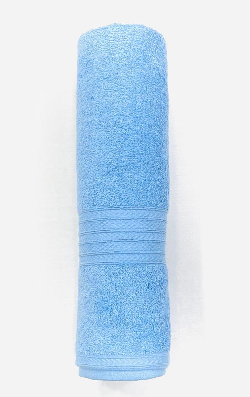 Bombay Dyeing Tulip Premium Cotton Large Size Bath Towel 500 Gsm (Light Blue)