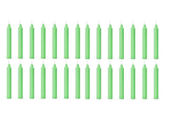 GREEN ESPECIALLY MEANT HEALING STICK CANDLES | RITUAL CANDLES PACK OF 28
