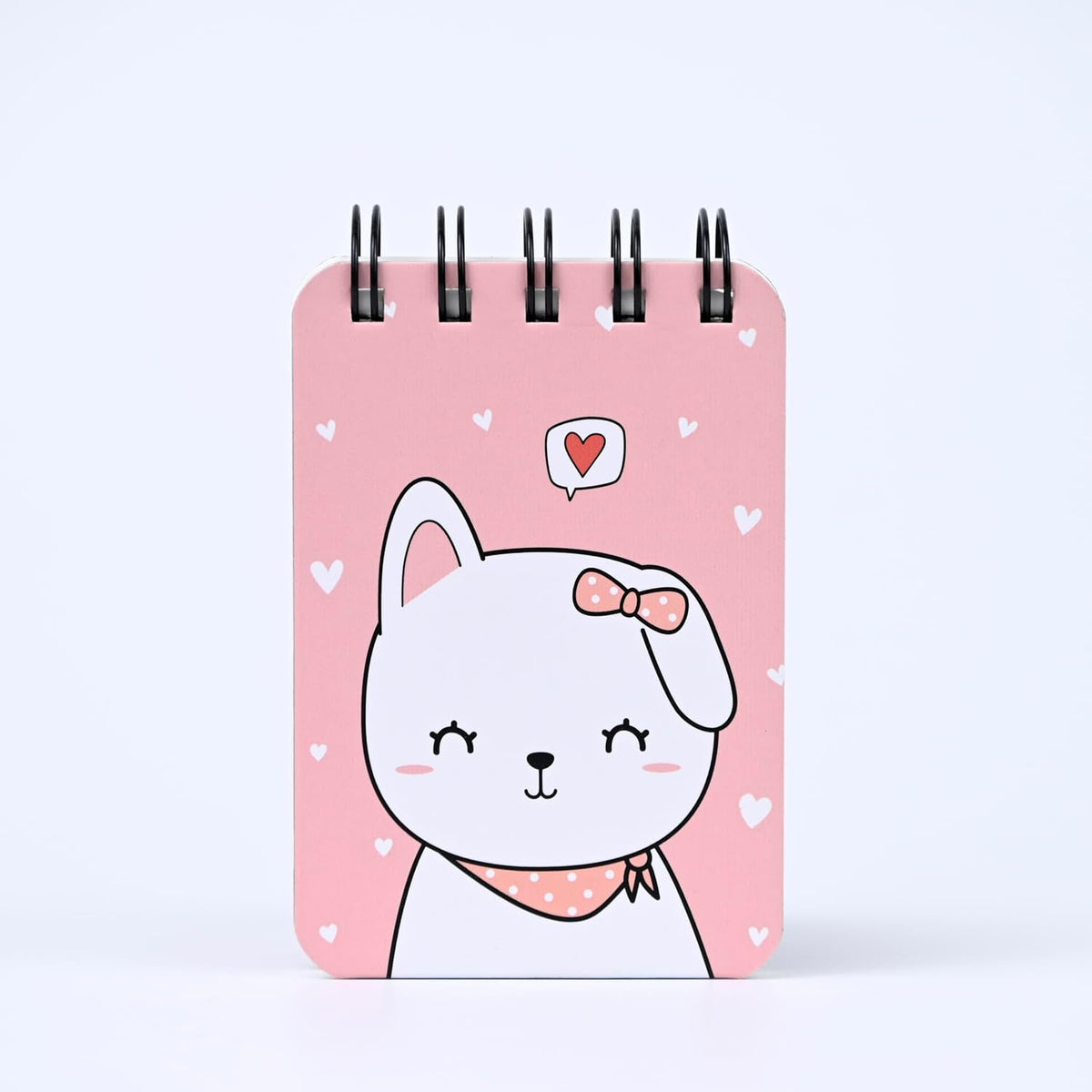 Spiral Pocket Notebook, Cute Mini Notepad, Handy Notebook For School (Cat) Pack Of 1