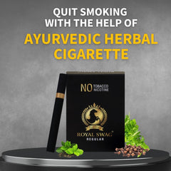 Royal Swag Ayurvedic Herbal Cigarettes 100% Tobacco Free & 100% Nicotine Free Regular Flavour 80 Sticks Non Addictive - Smoking Cessation Pack Of 80