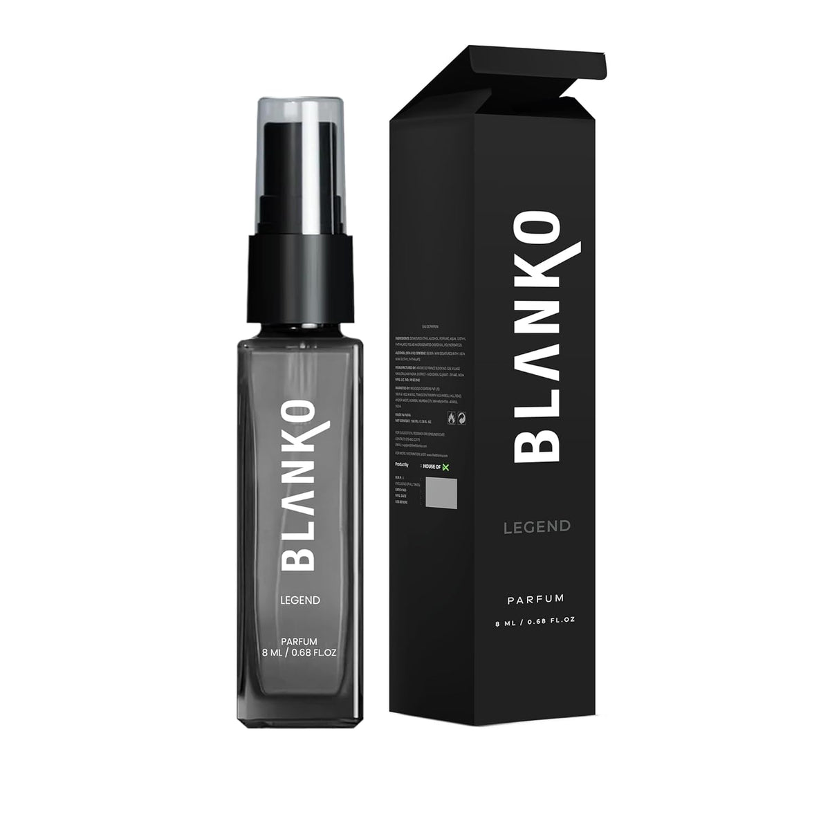 Blanko Legend Time Lock Technology Parfum 8ml 0.27 Fl.oz. | Longest Lasting Men Perfume | Travel Friendly Pocket Perfume