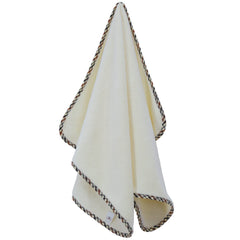 Spread Spain Microfiber Hand Towel 400 Gsm | Super Soft & Highly Absorbent Hand Towel For Gym & Workout Towels - Ivory & Rose (Pack Of 2)