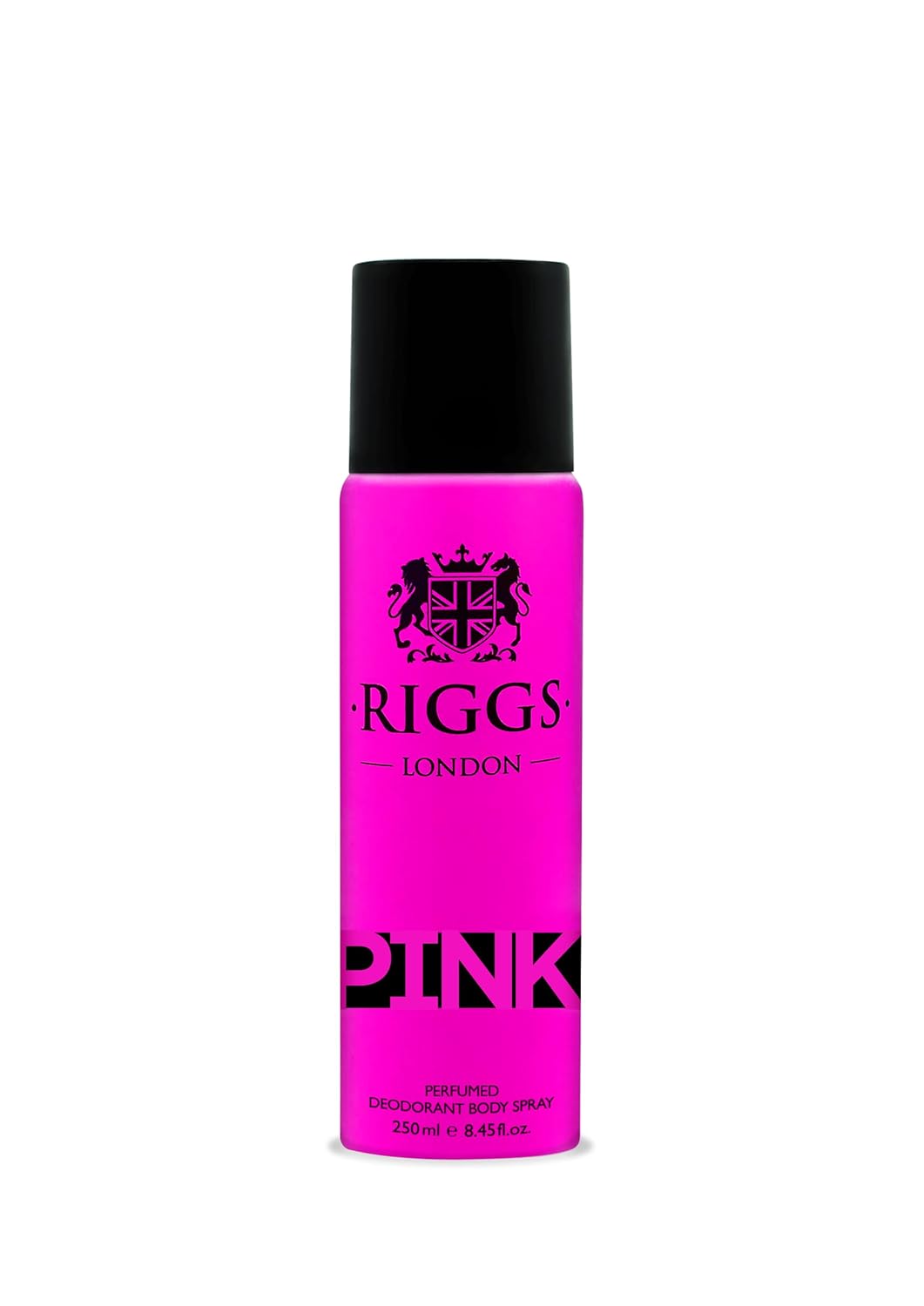 Riggs London Pink Perfumed Deodorant Body Spray 250ml 8.4 Fl.oz. Unisex Fragrance | Long Lasting