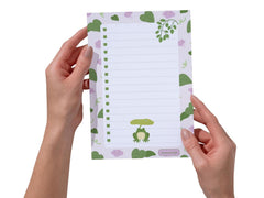 A5 Notes/To Do List Notepad, Beautiful Checklist Pad, Tear-Off Sheets (Frog, Green) Pack Of 1