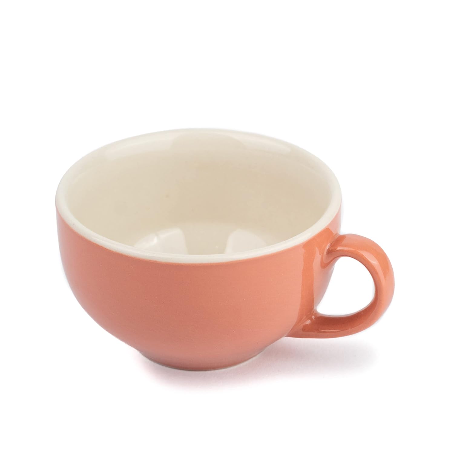 Large Ceramic Coffee Cup Set Of 2 - Pink, 350ml Each | Cappuccino Cup With Glossy Finish - Large Ceramic Coffee Cup | Premium Stoneware Coffee Cup - Microwave Safe, XL Cuppa