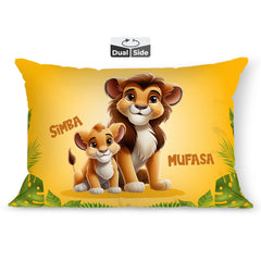 Kids Pillow Cushion With Super Soft Fabric Pillow - 12 X18 Inches | Animal & Cartoon Prints, Soft Pillow, Dual Sided Design | Multi-Purpose, Durable & Easy Care, Made In India - Design 3