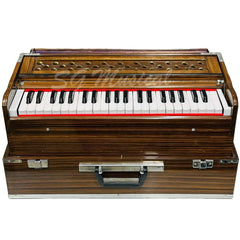 Folding Harmonium With Free Padded Carry Bag - 42 Keys, 7 Bellow, Two Reed (Bass-Male), 3.5 Octave | Tuning A440 Hz Pitch