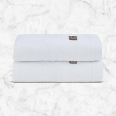 Spread Spain Bamboo Hand Towel 360 Gsm | Ultra Soft Absorbent & Quick Dry Towel For Daily Use, Gym, Pool, Travel, Sports & Yoga Set of 2 (White)