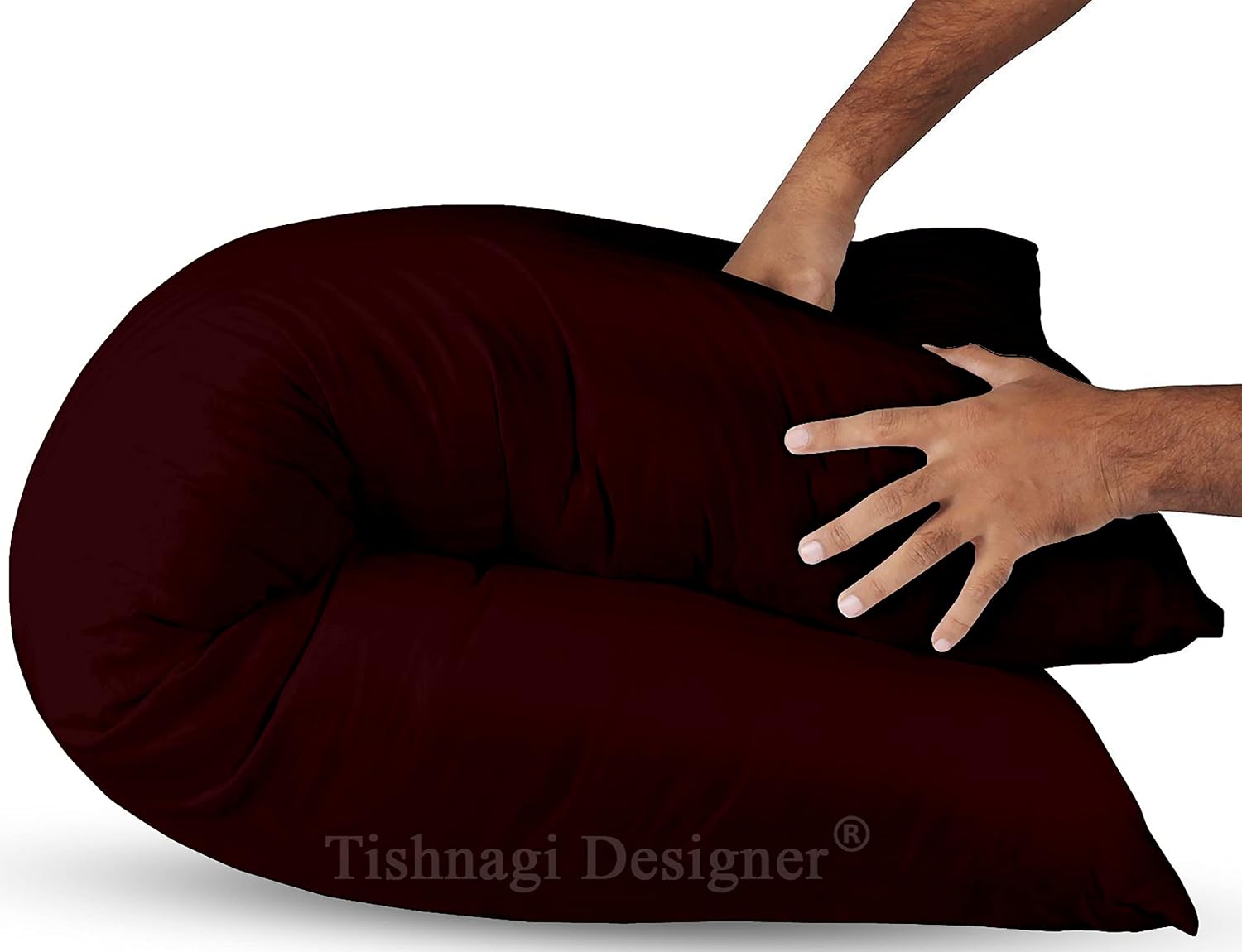 Soft Microfiber Hug Pillow For Sleeping, Full Body Pillow For Pregnant Women - 18 X 54 Inch | Long Pillow For Bed, Pregnancy Pillow, Large Pillow With Cover, Pillowcase, Foldable Pillow