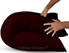 Soft Microfiber Hug Pillow For Sleeping, Full Body Pillow For Pregnant Women - 18 X 54 Inch | Long Pillow For Bed, Pregnancy Pillow, Large Pillow With Cover, Pillowcase, Foldable Pillow