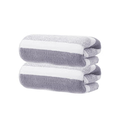 Black Gold The Finer Touch Microfiber Hand Towel 500 Gsm | Soft & Quick Dry, Super Absorbent, Lightweight Towel (Grey & White) - Pack 0f 2