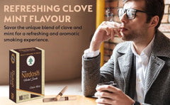 Herbal Cigarette Rolled In 100% Organic Natural Paper & Made With Herbal Ingredients - Pack Of 4X 20 Cigarettes | Clove Mint Flavored Tobacco Free & Nicotine Free Herbal Smoke