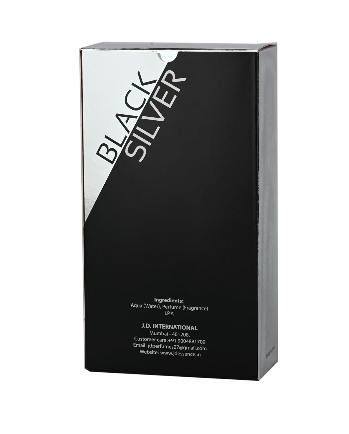 JD International Black Silver Apparel Unisex Perfume With Long Lasting Fragrance - 100ml, 3.4 Fl.oz. | Perfume For Men & Women