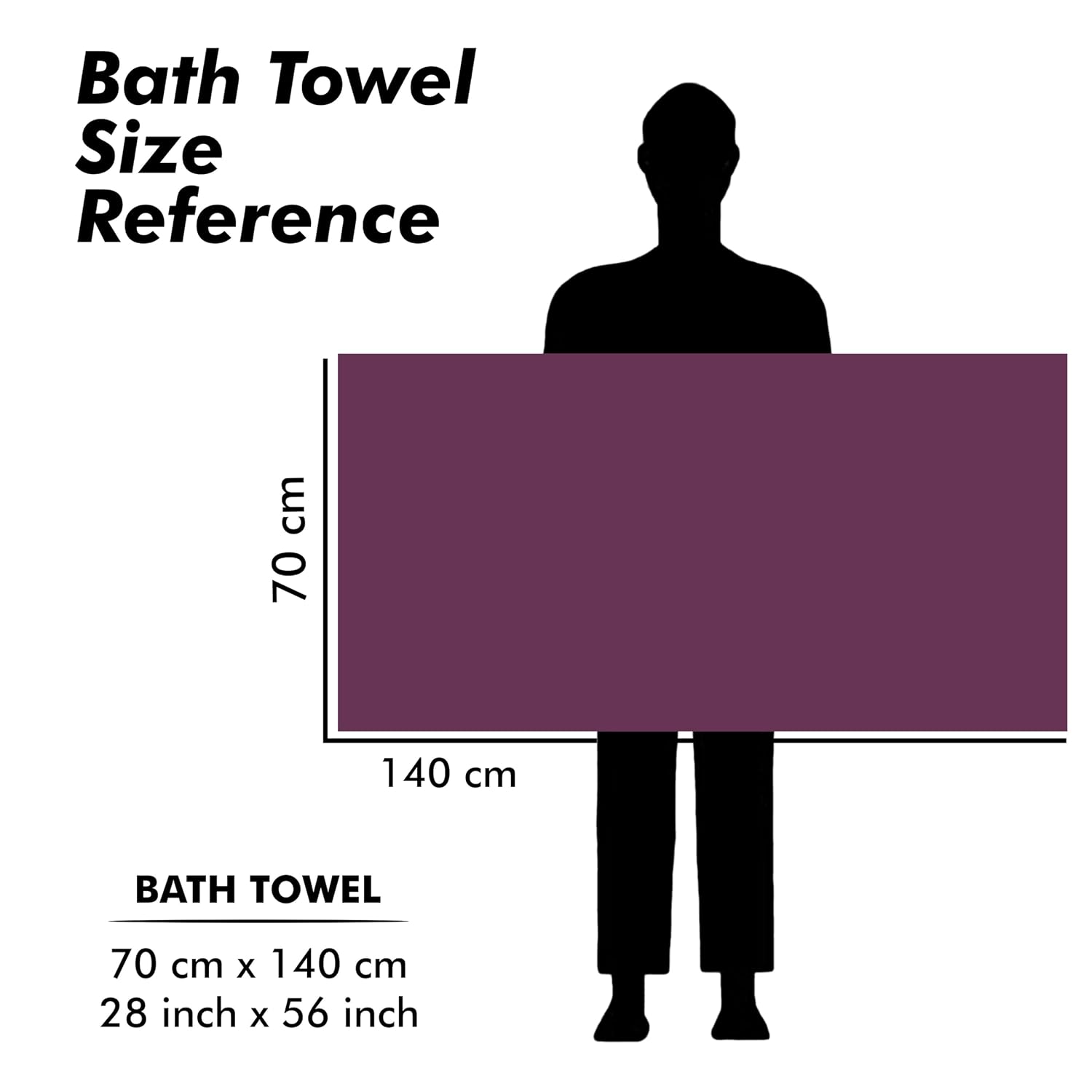 Urbanleaf Microfiber Large Bath Towel Quick Dry Super Absorbent Bath Towel | Towel For Bath, Travel, Gym, Beach, Pool & Yoga (Grey & Purple)
