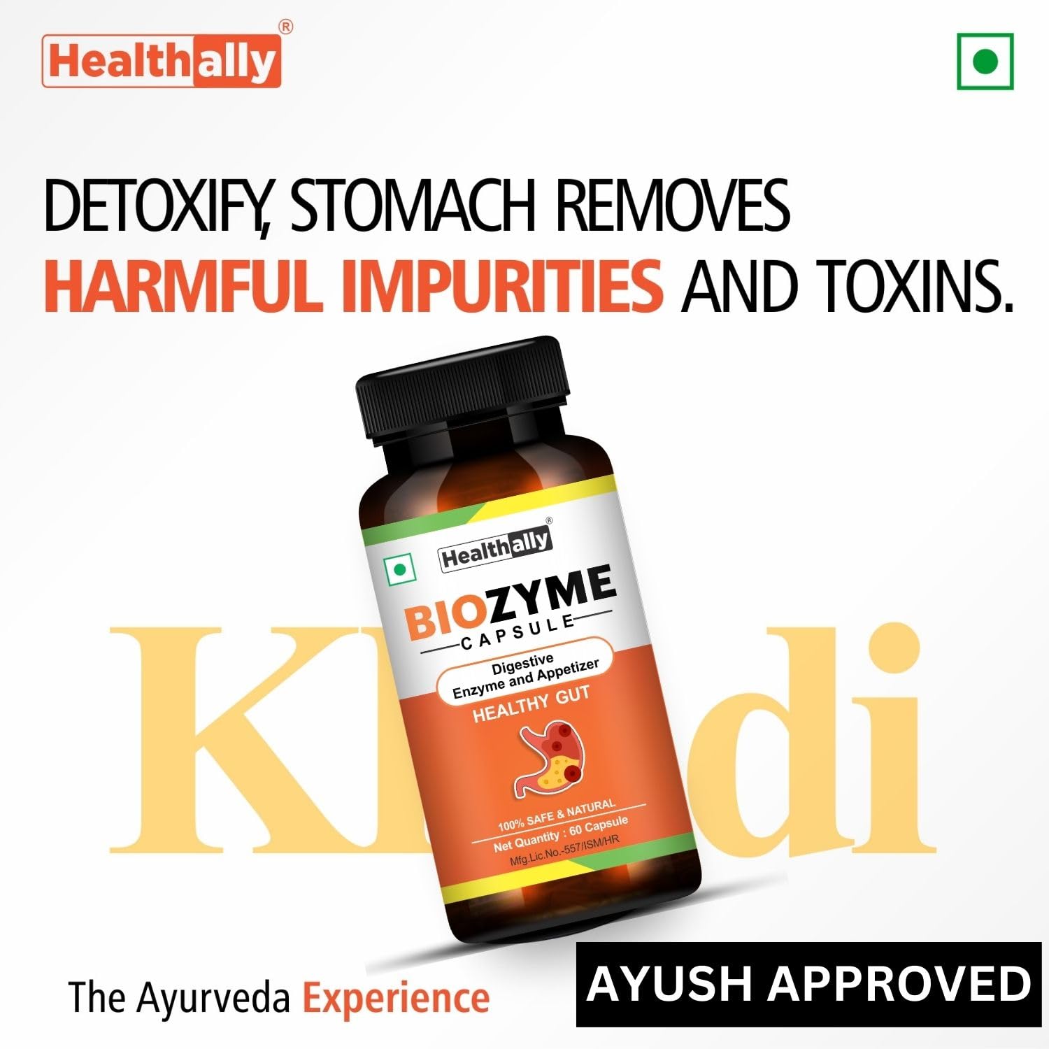 Healthally Ayurvedic Digestive Care Appetizer Capsule For Acidity Gas Heartburn Bloating Relief Constipation, Gut Digestion Health Supplement | 60 Capsules, 100gm 0.2lbs Each Pack Of 2