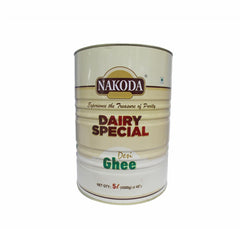 Pure Natural Dairy Special Desi Ghee By Nakoda | Good Source Of Vitamin A, Delicious Healthy & Nutritious Desi Ghee Perfect For Hair | (5 Litre) 169.0 Ounce | Tin Pack