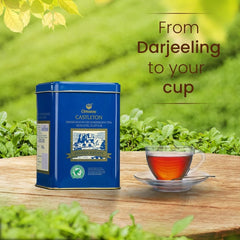 Goodricke Castleton Muscatel Darjeeling Tea - Pack Of 2 X 100gm Tin, 3.5 Ounce Each | Premium Flavored Black Tea With Long Lasting Taste - Single Estate Whole Leaf Tea | 100% Pure Loose Leaves Chai