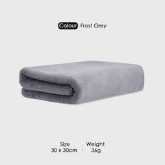 Housse Premium Microfiber Face Towel 600 Gsm | Korean Beauty Ultra Absorbent, Odour-Free, Quick Dry Face Towel (Pack Of 4) - Frost Grey