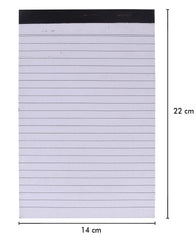 Writing Pad, A5 Size 35 Sheets Each, With Narrow-Ruled Sheet, Easy to Carry, Pack Of 5