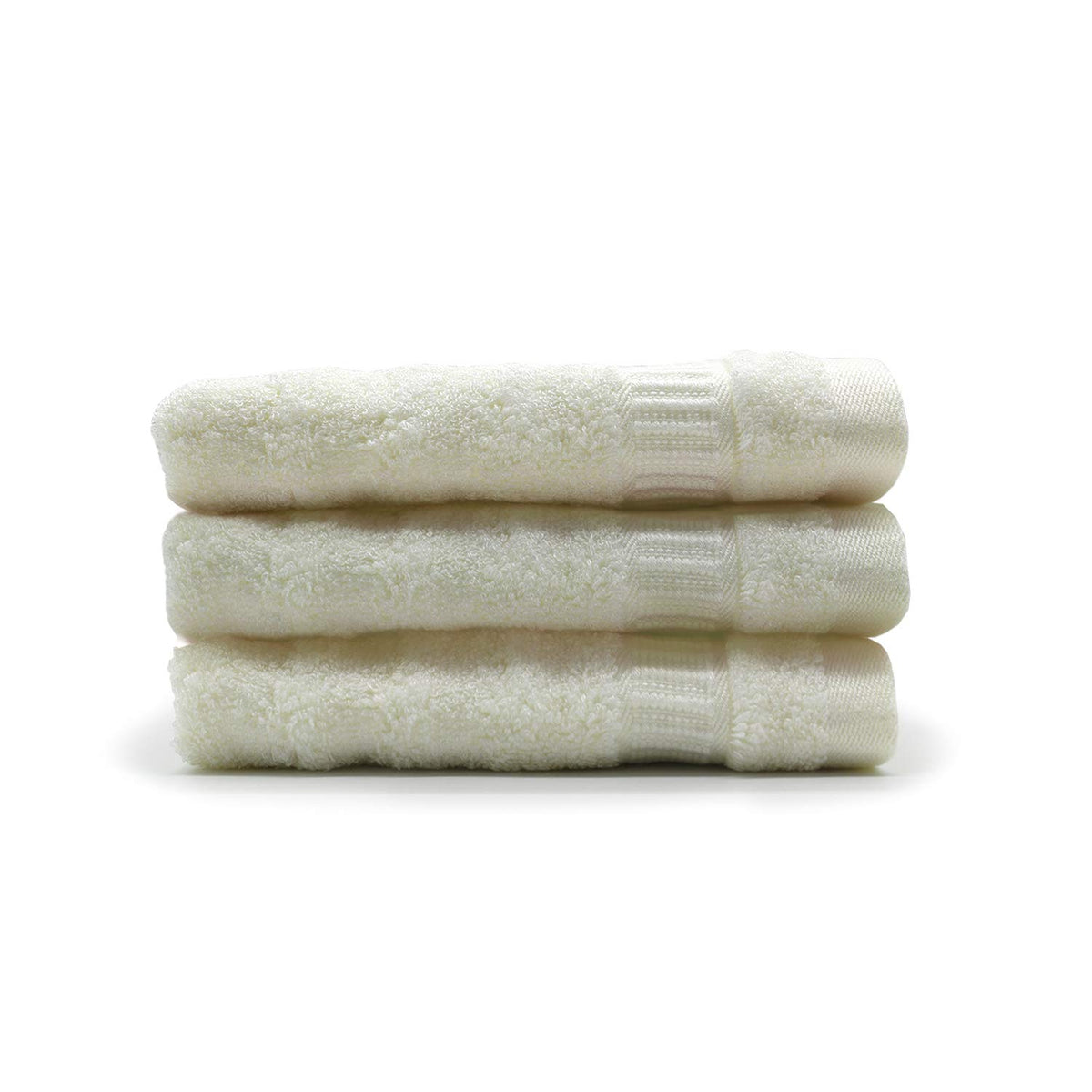 Mush 100% Bamboo Face Towel 500 Gsm | Ultra Soft, Absorbent, & Quick Dry Towels For Facewash, Gym, Travel | Suitable For Sensitive/Acne Prone Skin | Set Of 3 (Cream)