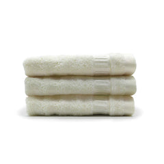 Mush 100% Bamboo Face Towel 500 Gsm | Ultra Soft, Absorbent, & Quick Dry Towels For Facewash, Gym, Travel | Suitable For Sensitive/Acne Prone Skin | Set Of 3 (Cream)