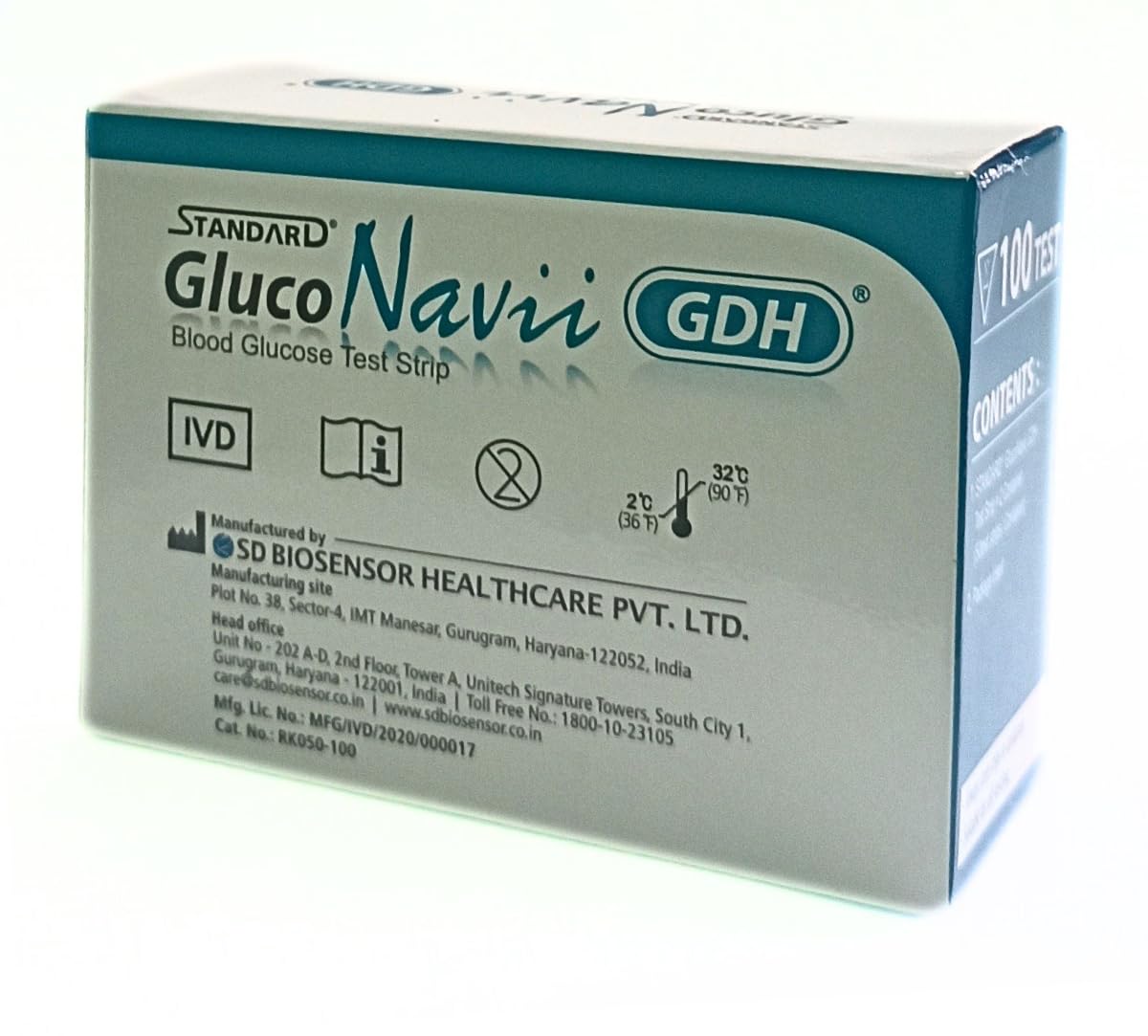 Standard Gluco Navii GDH Blood Glucose Test Strips (Pack Of 100) - Glucometer Strips