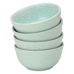 Hand Glazed Ceramic Serving Small Bowl Set Of 4 - 180ml Each, Mint Green | Microwave & Dishware Safe - Serving Katori Set