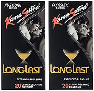 Kamasutra Pleasure Series Condoms For Men, Contains Active Dotted Texture, 20 Premium (Pack Of 2)