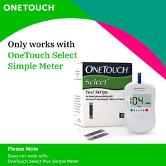 OneTouch Select Test Strips - Pack Of 25 Strips | Blood Sugar Test Machine Testing Strips - Global Iconic Brand | For Use With OneTouch Select Simple Glucometer