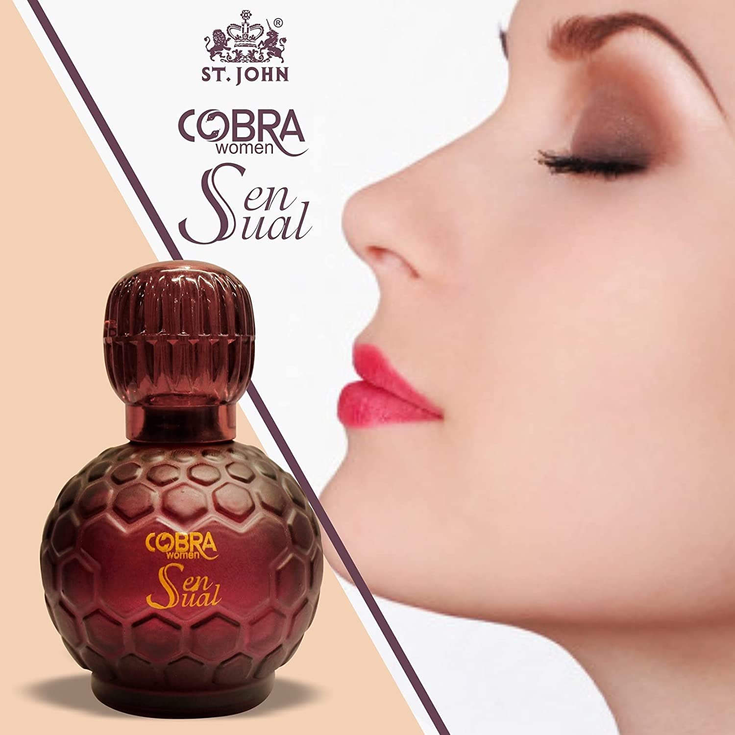 St. John Cobra Sensual Pour Femme Eau De Perfume 200ml 6.7 Fl.oz. Pack Of 2 | Best Aniverssary Gift For Wife | Long Lasting Perfume