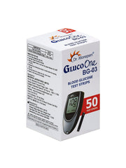 Dr. Morepen BG-03 Blood Glucose Test Strips (50 Strips) (Black/White)(Only Strips, No Glucometer)