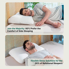 Cervical Orthopedic Memory Foam Pillow, Wave Designed, Bed Pillow For Sleeping - Big Size - 26.5 L X 15.5 W X 4.5 H Inch | Neck Support, Back Pain Relief, For All Sleeping Positions
