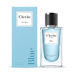 Ciccio Blue + Intense Eau De Parfum For Men 100ml 3.4 Fl.oz. Each Pack Of 2 | Long Lasting Luxury Fragrance