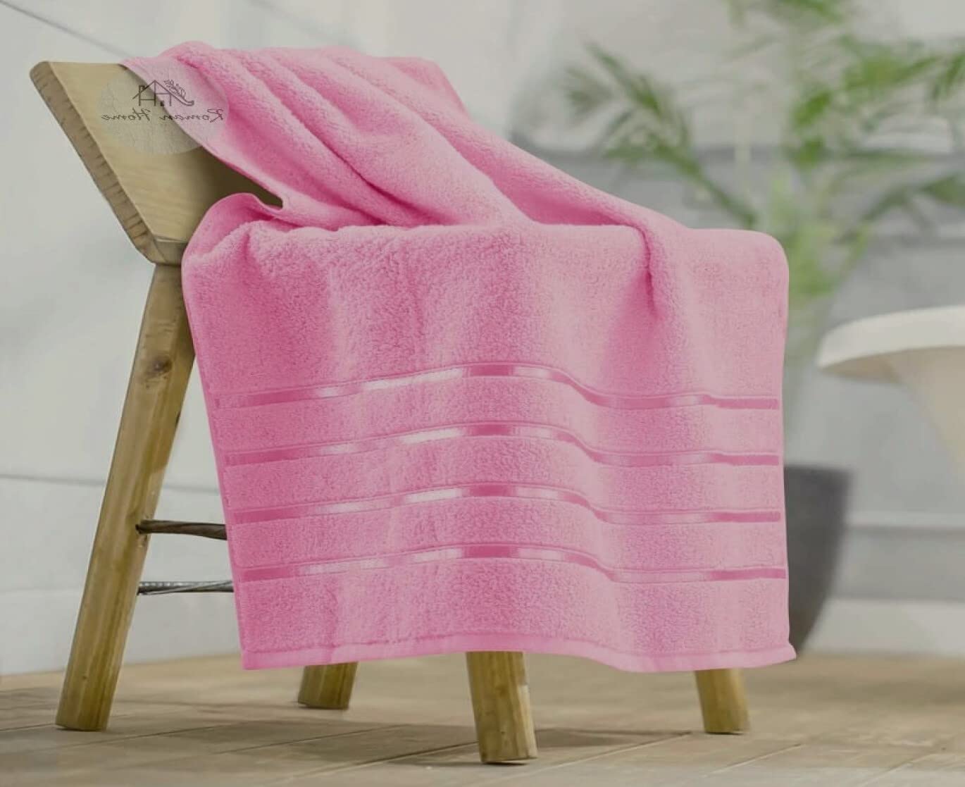Roman Home Cotton Soft Bath Towel 500 Gsm (Pink)