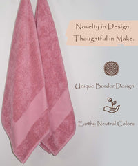 Rangoli Soft Absorbent Durable Towels Earthly Egyption Cotton Plush Luxurious Large Size Bath Towel 1000 Gsm (Peach)- Pack Of 2
