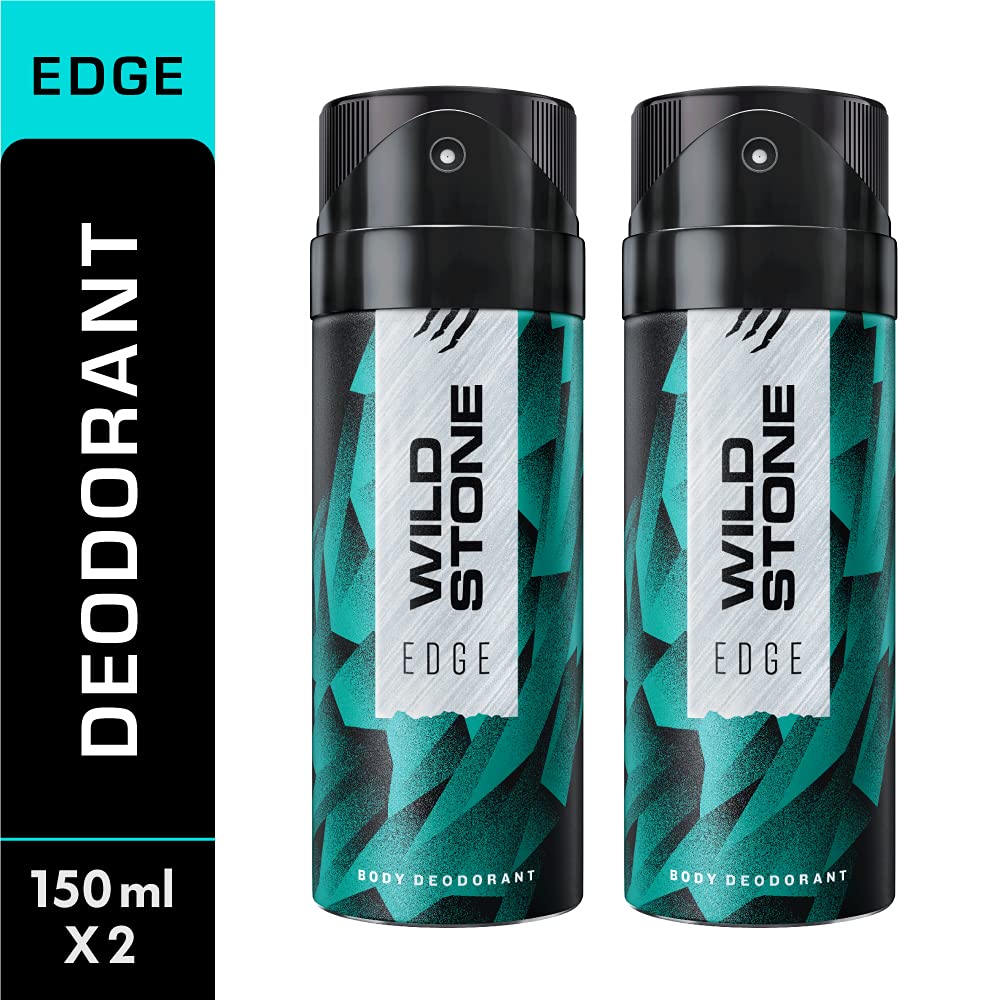 Wild Stone Edge Deodorants Men Body Spray 300ml 10.1 Fl.oz | Perfect Gift Set For Special One | Pack Of 2