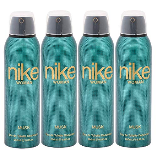 Nike Musk Women Eau De Toilette Deodorant Body Spray 800ml 27.0 Fl.oz. Pack Of 4 | Perfect Gift Set | Long Lasting Fragrance