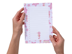 A5 Notes/To Do List Notepad, Beautiful Checklist Pad, Tear-Off Sheets (Seahorse) Pack Of 1