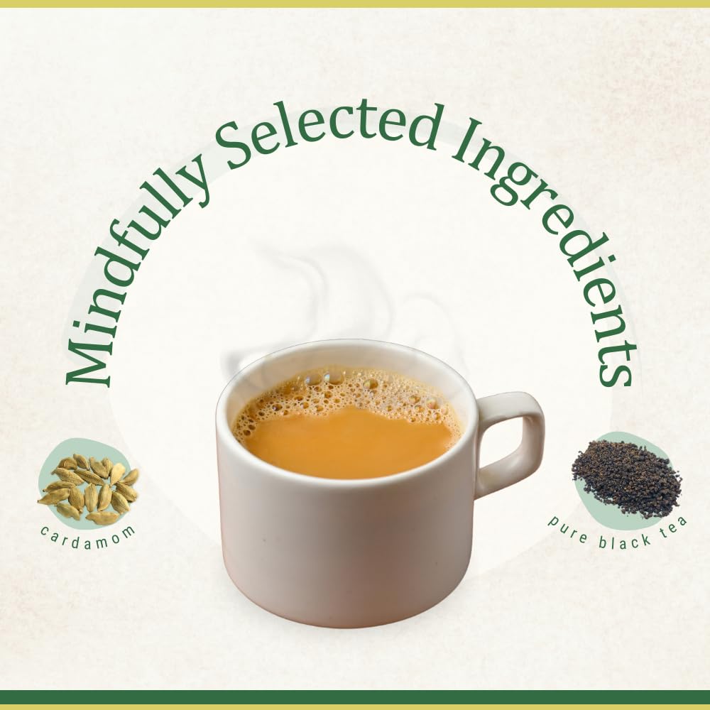 Tea And Twigs Strong Cardamom Tea - 200gm, 7.05 Ounce | Premium Indian Chai With CTC Black Tea & Real Cardamom - Assam & Dooars Elaichi Chai