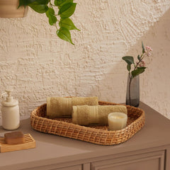 Livspace Paleto Collection Hand Towel 400 Gsm | 100% Cotton, Solid Dyed, Hand Towel Super Soft Absorbent (Beige) Set Of 2
