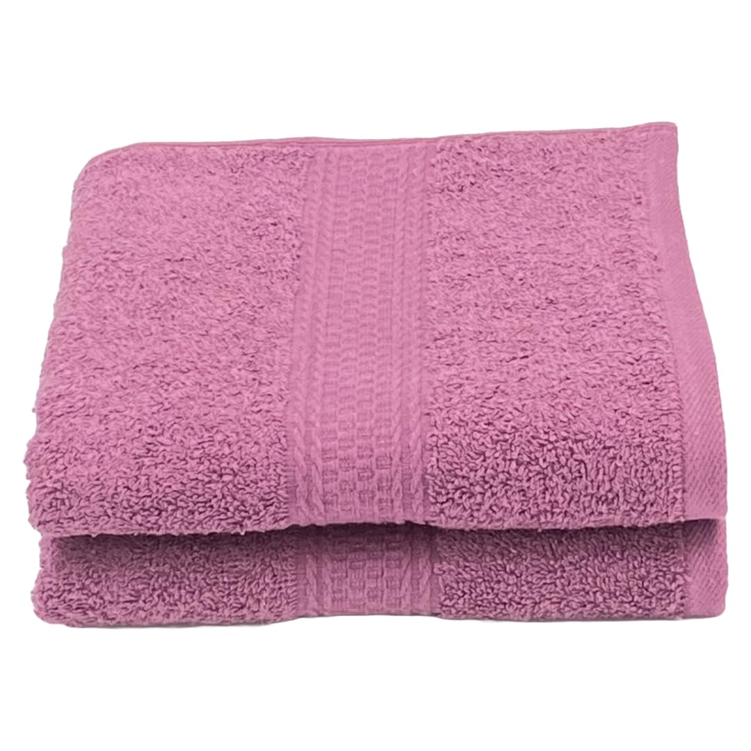 Patpug 100% Indian Ultra Soft Cotton Hand Towel 400 Gsm | For Gym, Workout, Yoga, Wash Basin (Mahogany) - 2 Piece