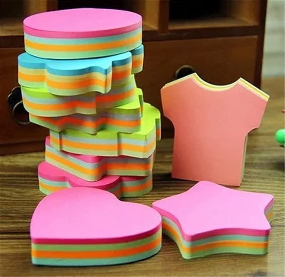 300 Sticky Notes, Shaped Multicolor Self-adhesive Removable Sticky Note | Colorful In Shapes