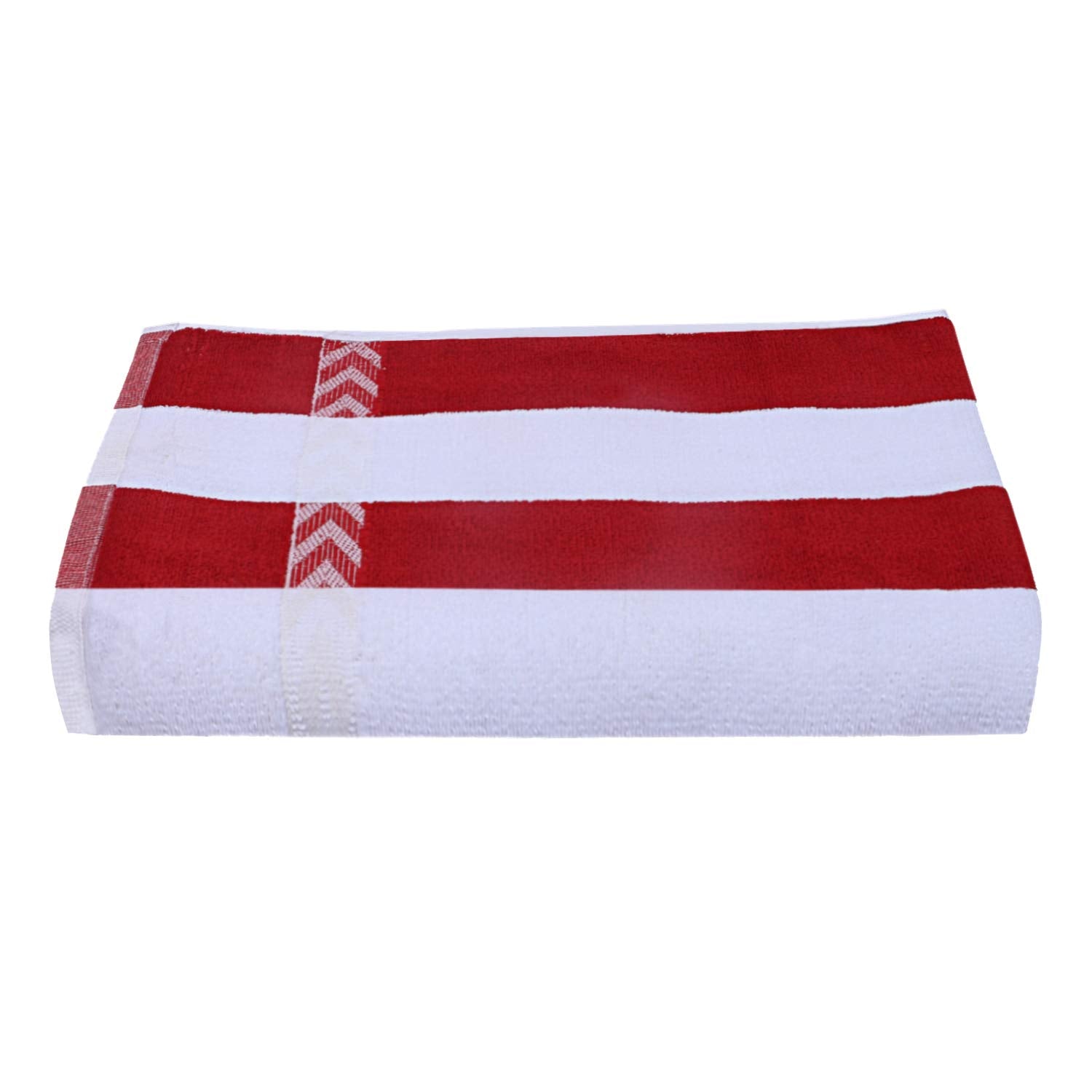 Kuber Industries Cotton Bath Towel 400 Gsm | Microfiber Antibacterial Bath Towel For Man Towel | CTKTC13624 (Red & White)- Pack Of 2